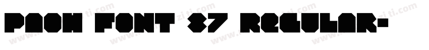 Paoh Font 87 Regular字体转换